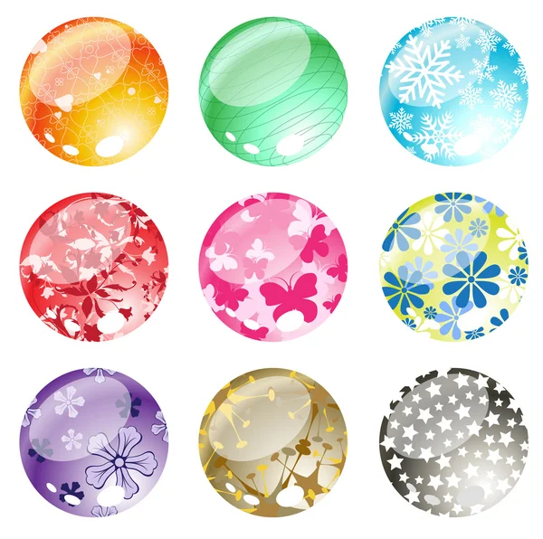 Conjunto de bolas decorativas — Fotografia de Stock