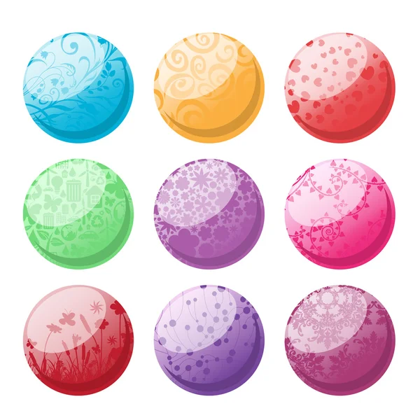 Conjunto de bolas decorativas — Fotografia de Stock