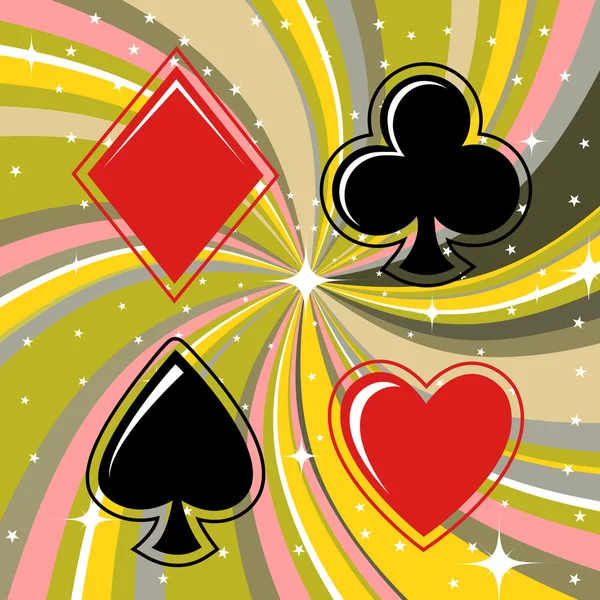 Hazard karty zestaw znaków — Zdjęcie stockowe