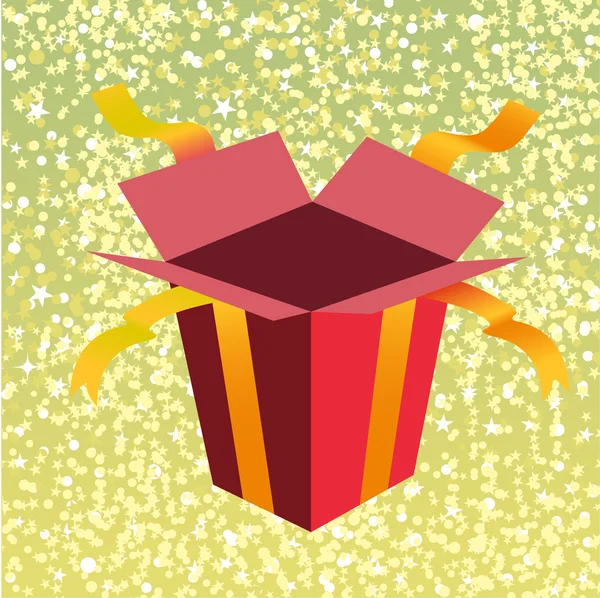 Offene Geburtstagsgeschenkbox — Stockfoto