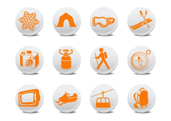 Camping/ski buttons — Stock Photo, Image