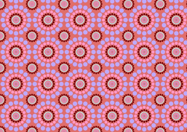 Circle flowers abstract pattern
