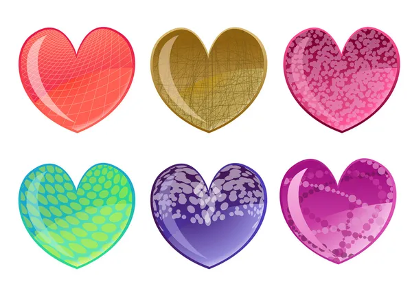 Beautifull hearts icon set — Stock Photo, Image