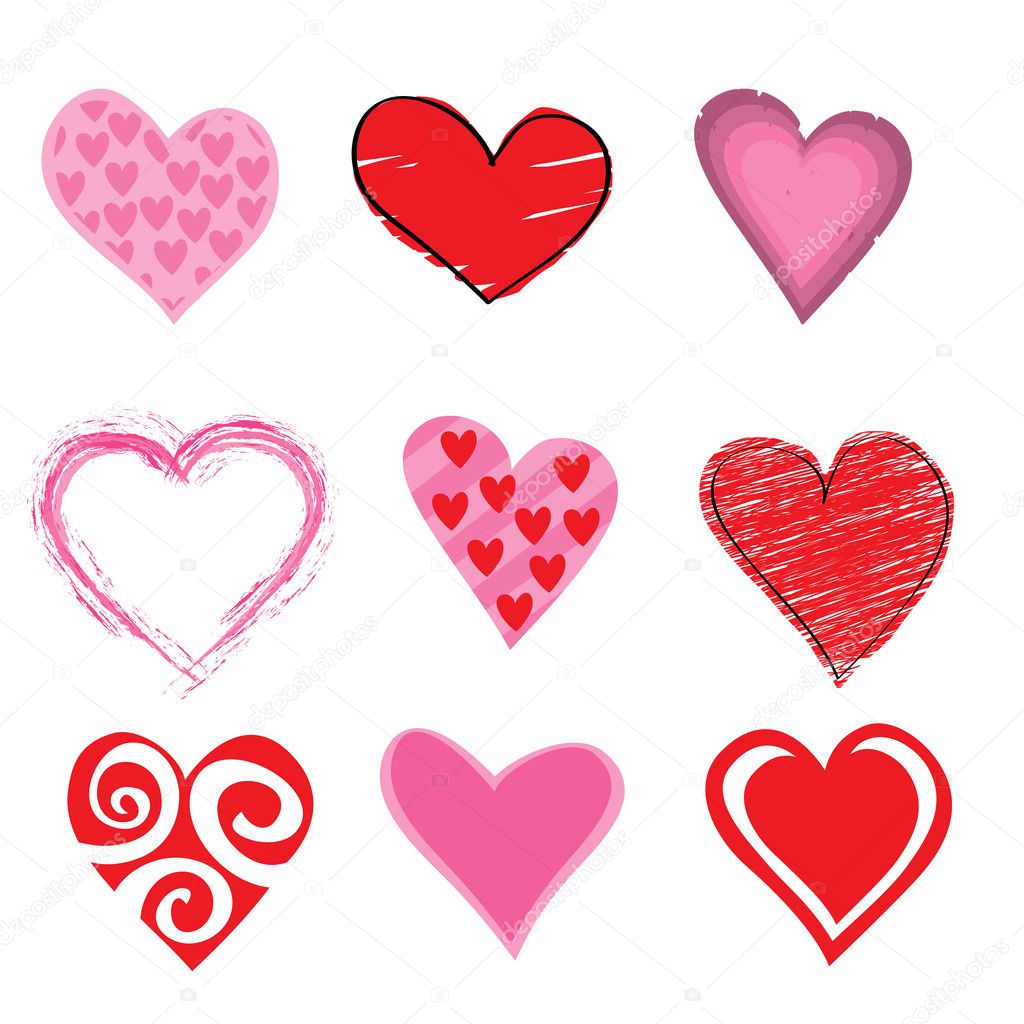 Hearts icon set