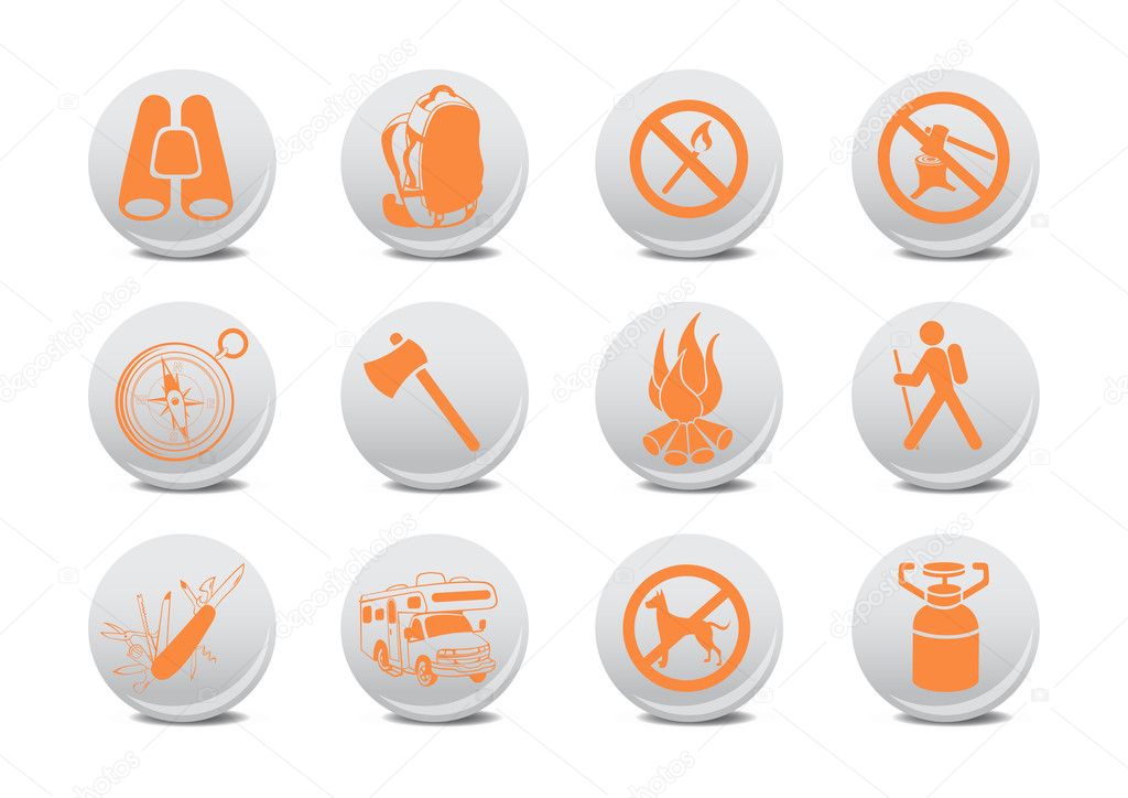 Camping buttons