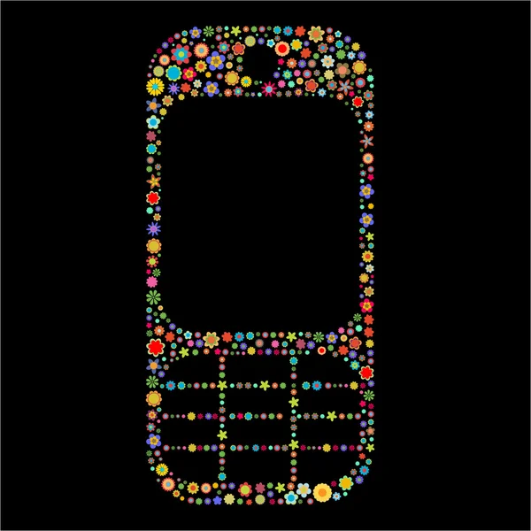 Mobilní telefon tvar — Stock fotografie