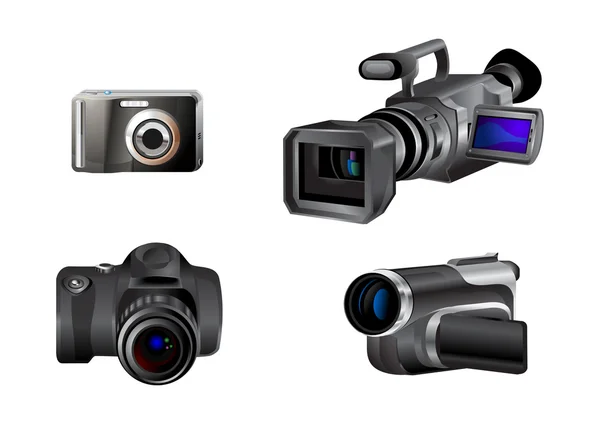 stock image Video and photo camera icons