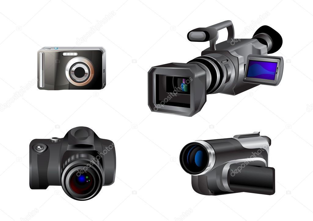 Video and photo camera icons