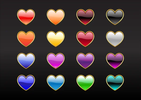 Botones de forma corazón —  Fotos de Stock