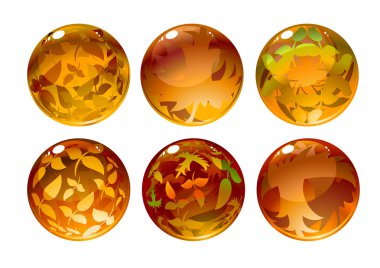 Autumn balls clipart