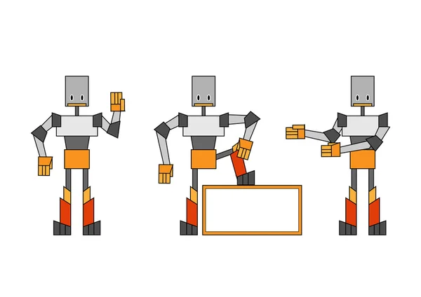 Три фанкі Роботи — стокове фото