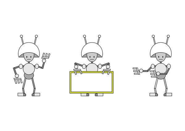 Tři funky roboti — Stock fotografie