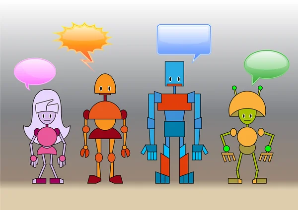 Famille des robots — Photo