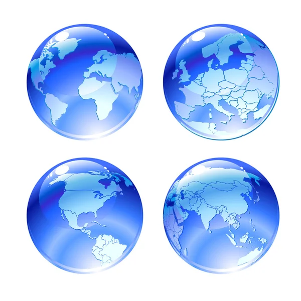 Globe pictogrammen — Stockfoto