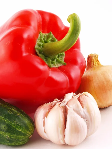 Grøntsager på en hvid baggrund - Stock-foto