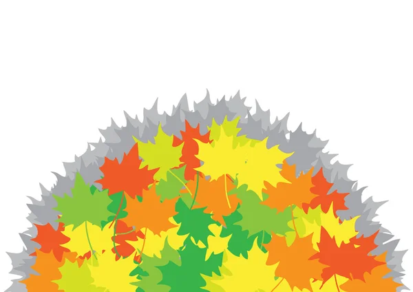 Heap from maple leaves — Stock Vector