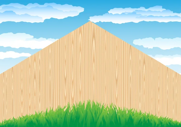 Fence_and_grass — Stock Vector