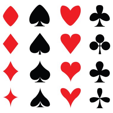 Colours for playing cards clipart