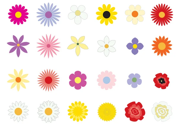 Fleurs _ basique — Image vectorielle