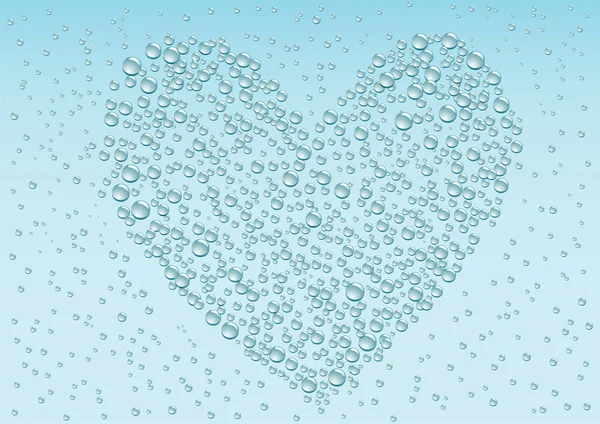 Drops_heart_background — 스톡 벡터