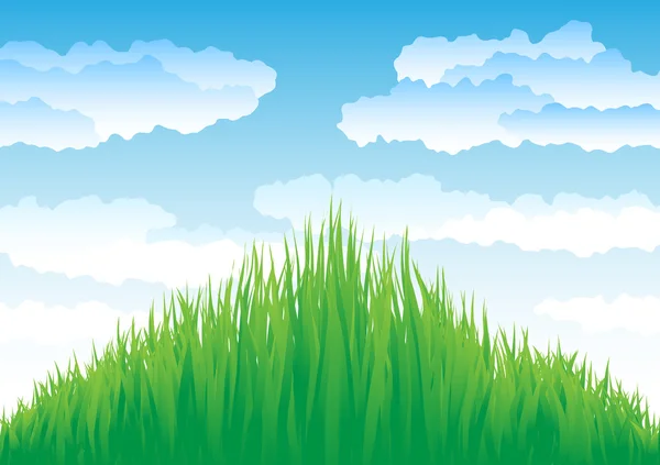 Ciel et herbe — Image vectorielle