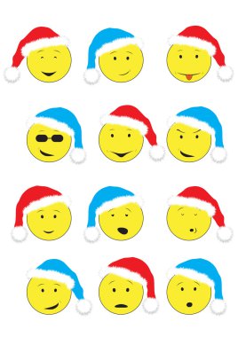 New Year's smileys clipart