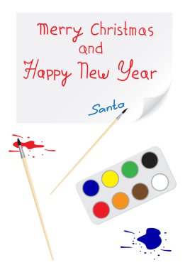 Paper happy New Year clipart