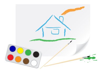 Drawing home clipart