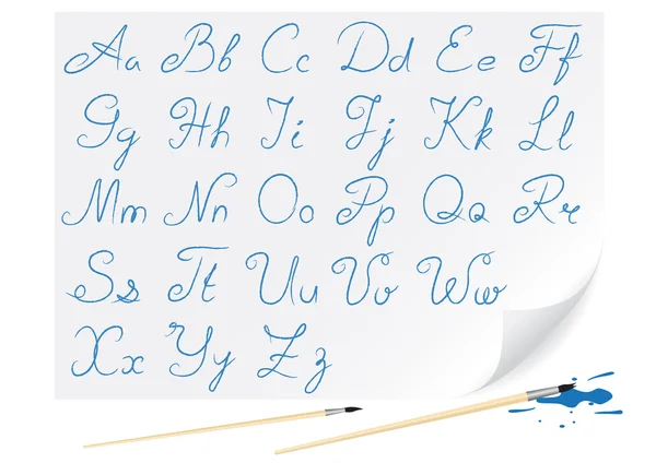 Çizim alfabesi — Stok Vektör