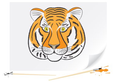 Drawing tiger clipart