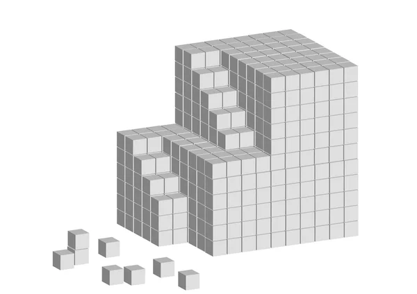 Escalera de cubo — Vector de stock
