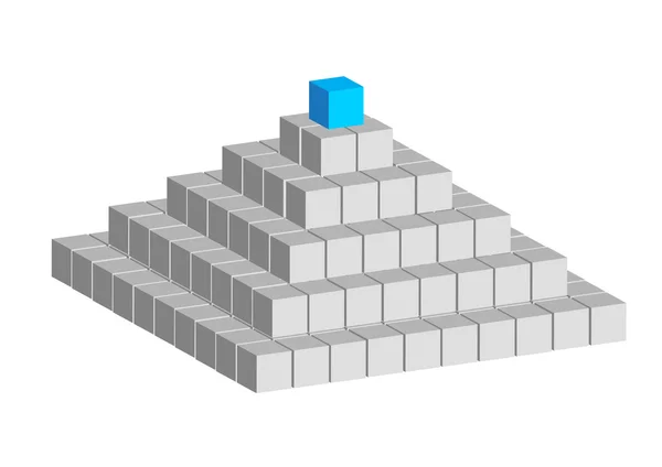 Kubus piramide — Stockvector