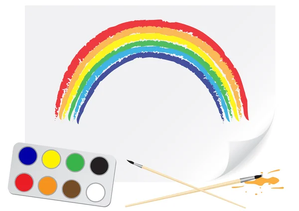 Regenbogen zeichnen — Stockvektor