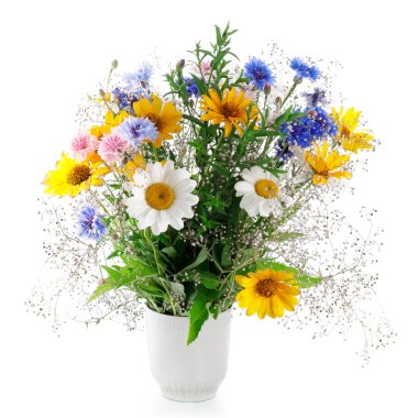 Fresh bouquet Isolated on white clipart