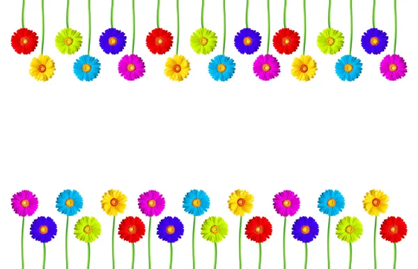 Flowers frame of colorful gerber — Stock Photo, Image