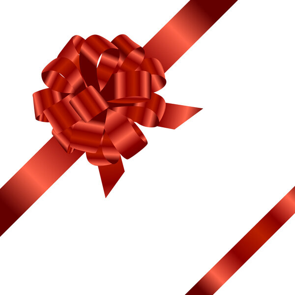 Ribbon and bow isolated