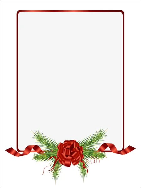 Magnifiquement Noël pin et ruban — Image vectorielle