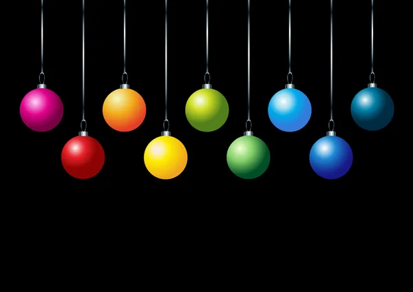 stock vector Set of colorful vector christmas balls