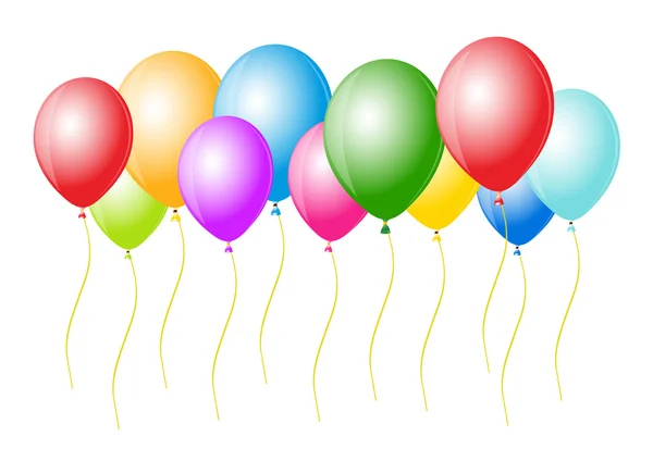 Ballonnen klaar voor verjaardag en partij — Stockvector