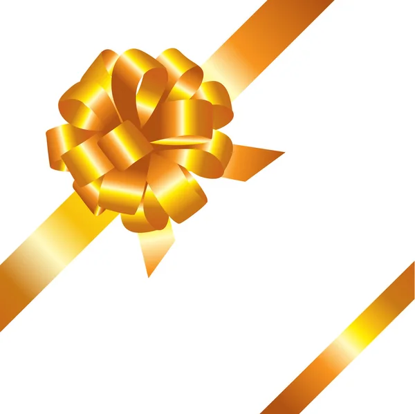Ruban d'or et arc isolés — Image vectorielle