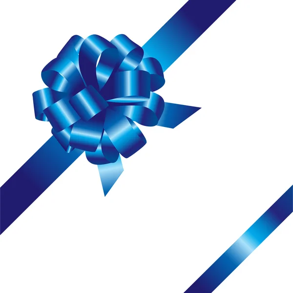 Ruban bleu et arc isolés — Image vectorielle