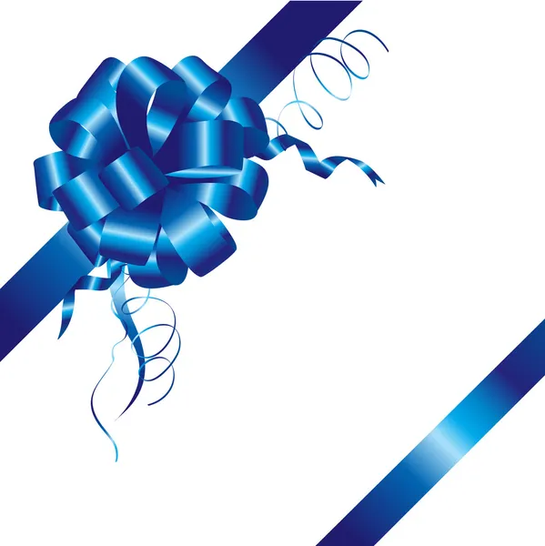 Ruban bleu et arc isolés — Image vectorielle