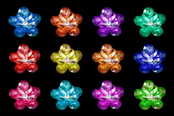 Gemstone on shape of flowers — Stock Photo, Image