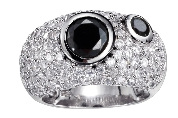 Ring with gemstones isolated — Stock Photo, Image