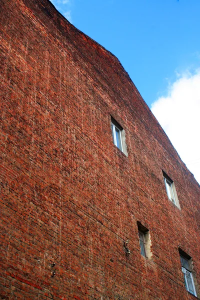 stock image Old textured wall with windows