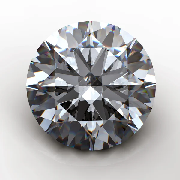 3 d ラウンド宝石カット ダイヤモンド — ストック写真