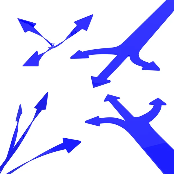Blue arrows — Stock Photo, Image