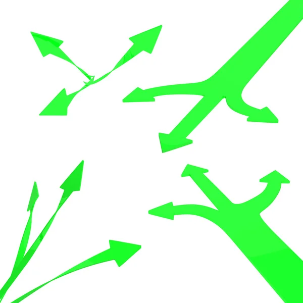 Frecce verdi — Foto Stock