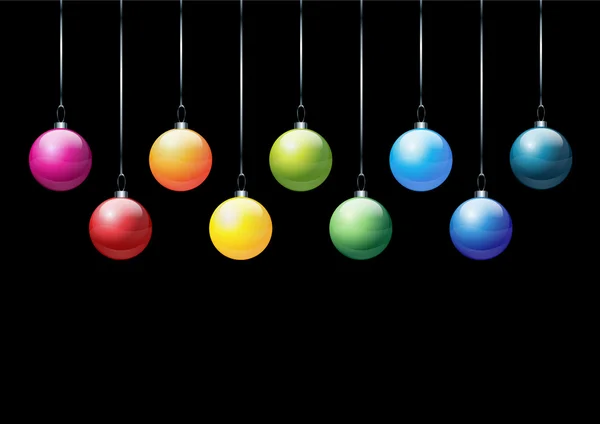 stock image Set of colorful christmas balls
