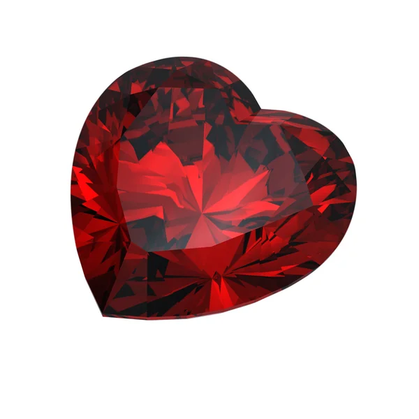 Granada em forma de coração vermelho — Fotografia de Stock